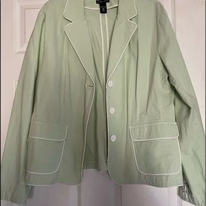 key lime blazer, white stiching, good condition barely worn